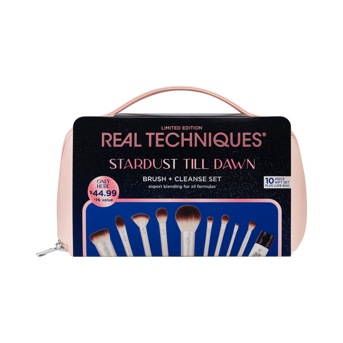 Real Techniques Stardust Till Dawn Brush + Cleanse Kit, 11 Piece