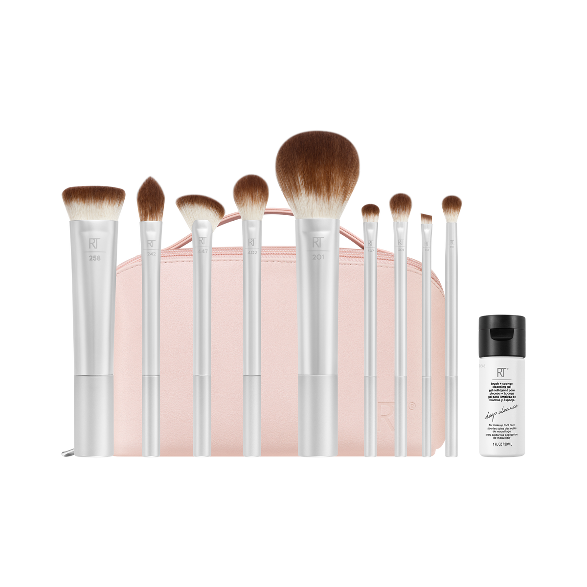 holly　ControlTech USA 2点セット、新品 Real Techniques Stardust Till Dawn Brush + Cleanse Kit, 11 Piece