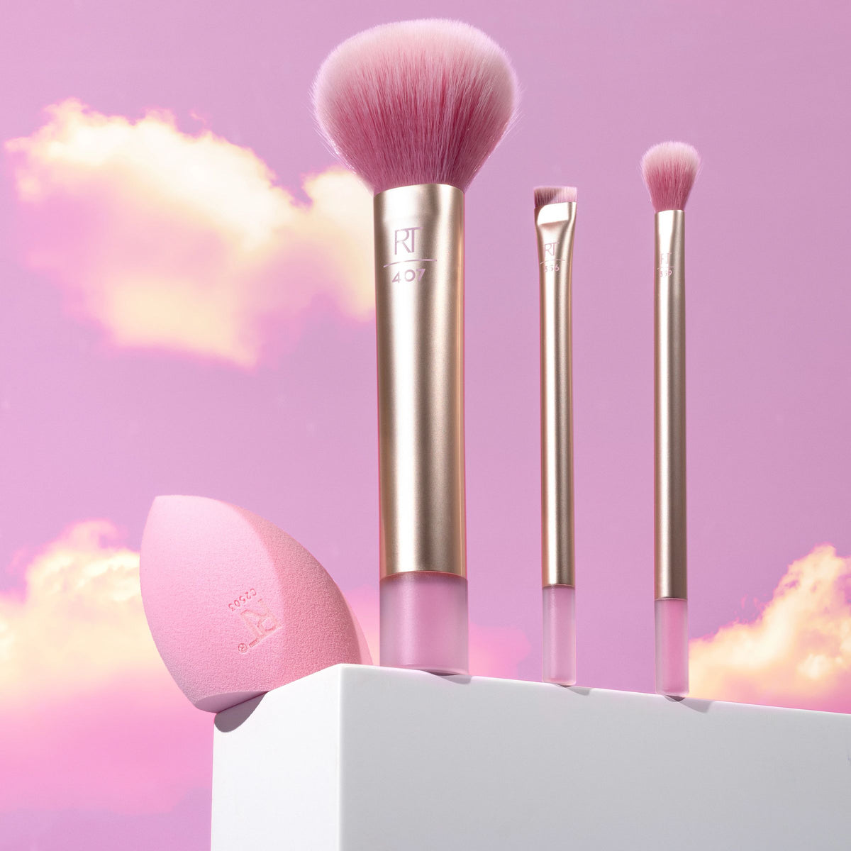 Real Techniques Sunrise To Sunset Midi Glow Kit, 4 Piece Set