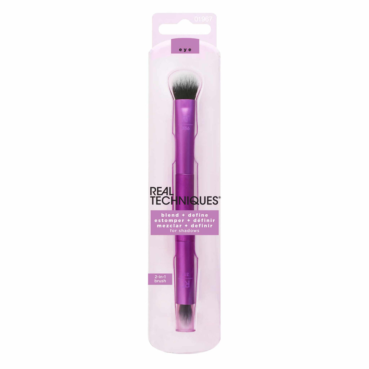 Real Techniques Eye Shade & Blend Makeup Brush Trio, For Eyeshadow & Liner,  Makeup Tools for Shaping & Grooming Brows, Defined Makeup Look, Synthetic