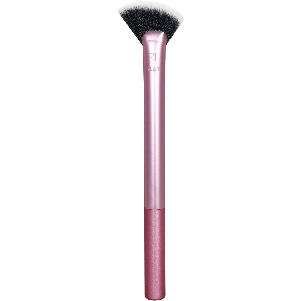 Real Techniques Sheer Radiance Fan Makeup Brush, Fan Head For Precisie Highlighter Powder Application, Soft Bristles, Pink Face Brush, 1 Count RealTechniques.com