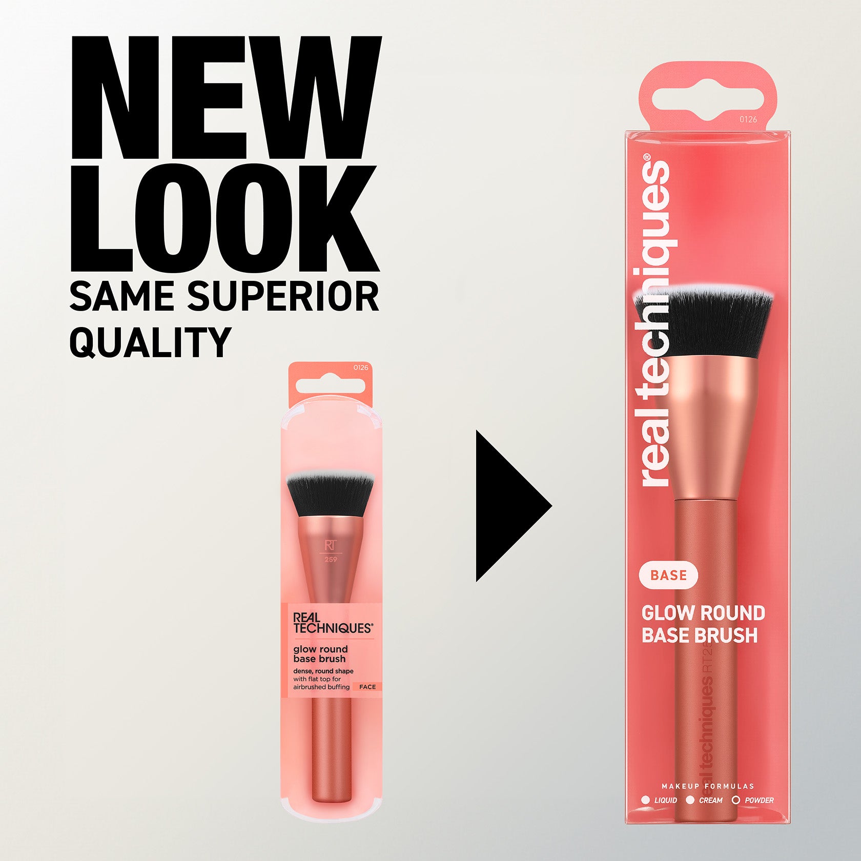 Real Techniques Glow Round Base Makeup Brush, For Liquid & Cream