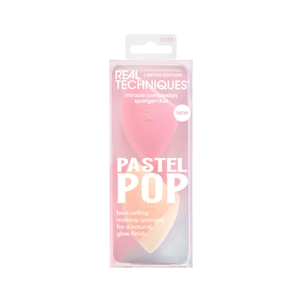 Real Techniques Pastel Pop Miracle Complexion Makeup Sponge Duo, Makeup ...