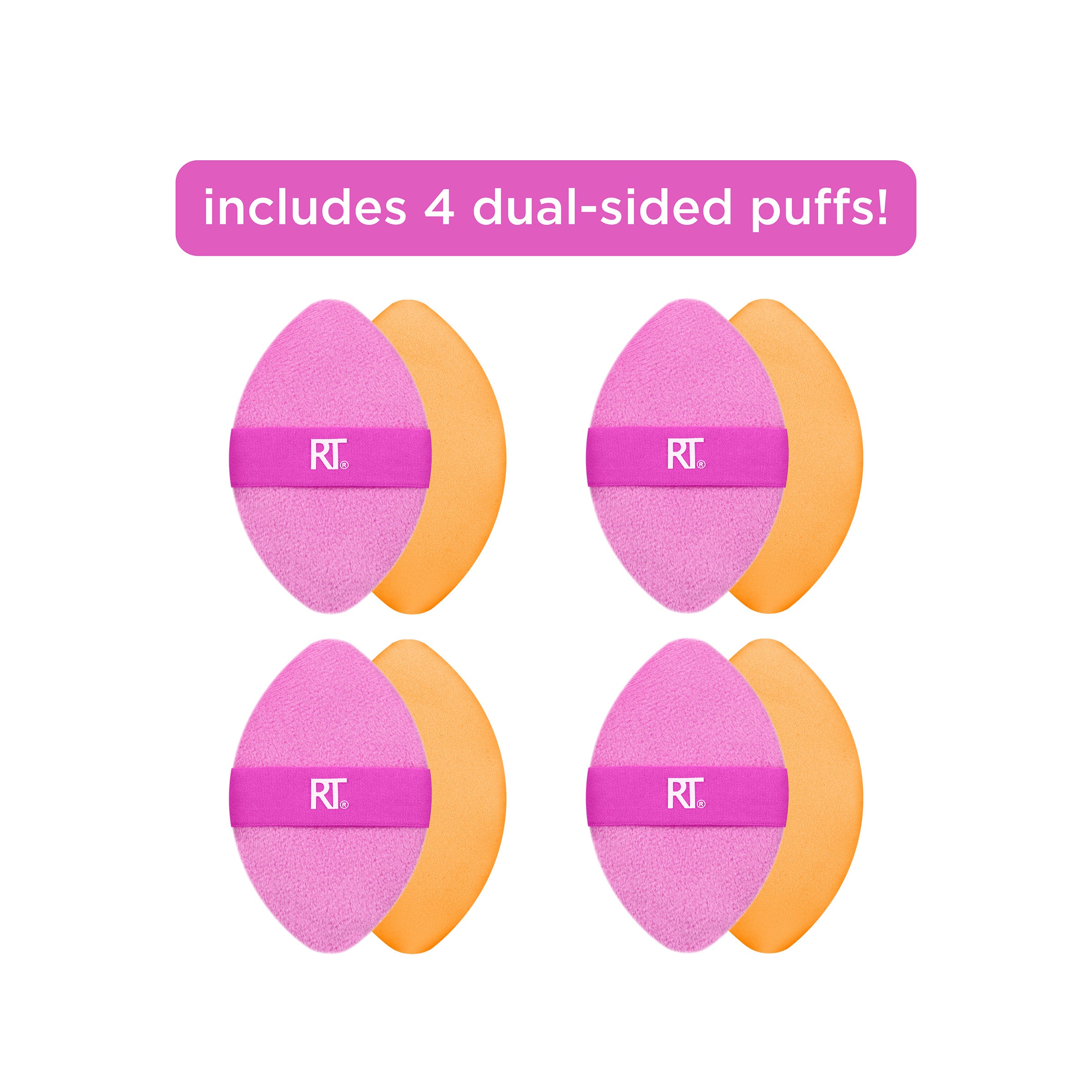 Real Techniques Miracle 2-In-1 Powder Puff, Dual-Sided Makeup