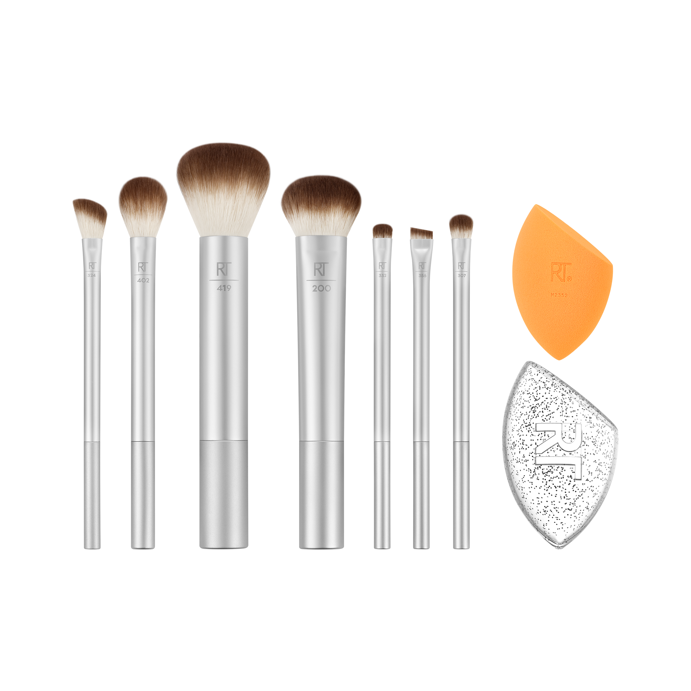 Real Techniques Midnight Merry Brush + Sponge Kit, 9 Piece Limited