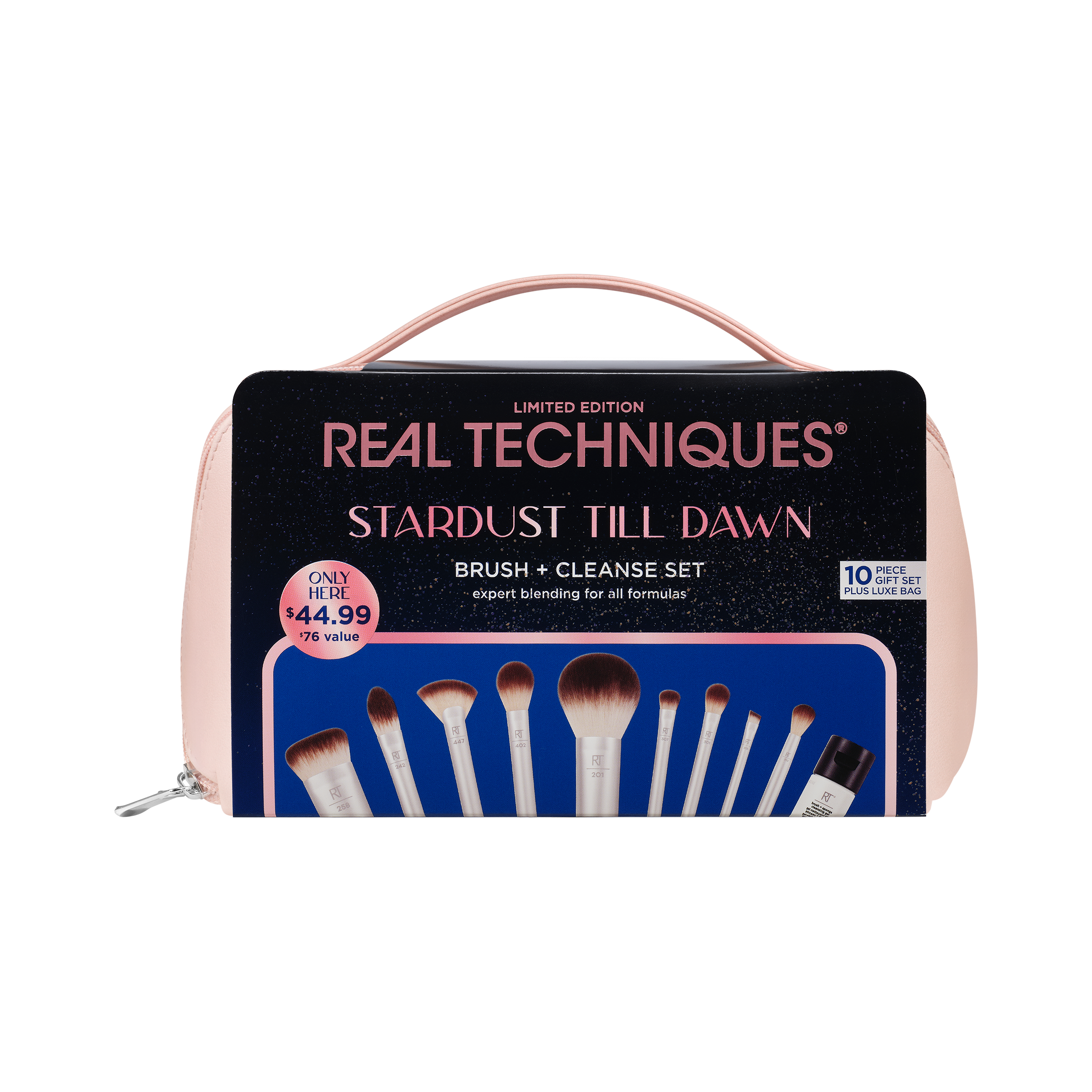 Real Techniques Stardust Till Dawn Brush + Cleanse Kit, 11 Piece Real Techniques Stardust Till Dawn Brush + Cleanse Kit, 11 Piece