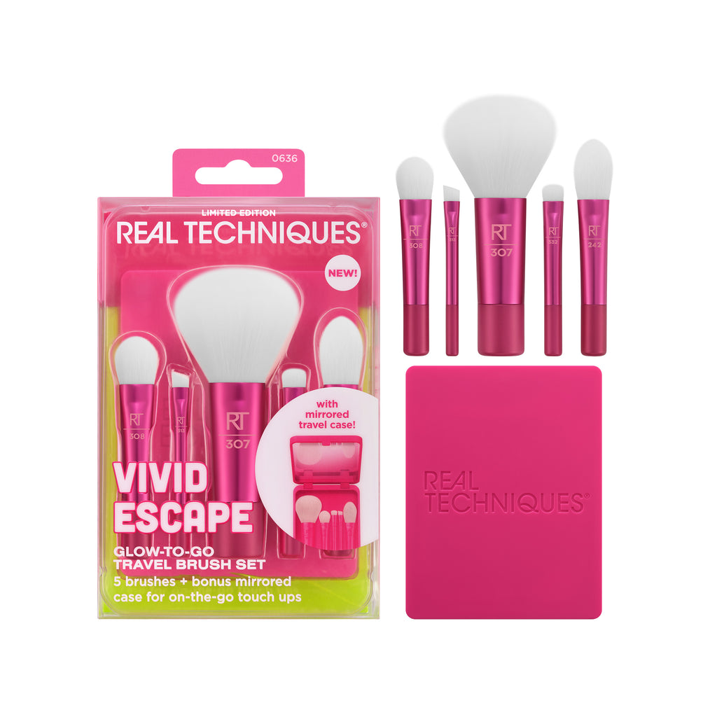 Vivid Escape Glow-To-Go Travel Brush Set | RealTechniques.com