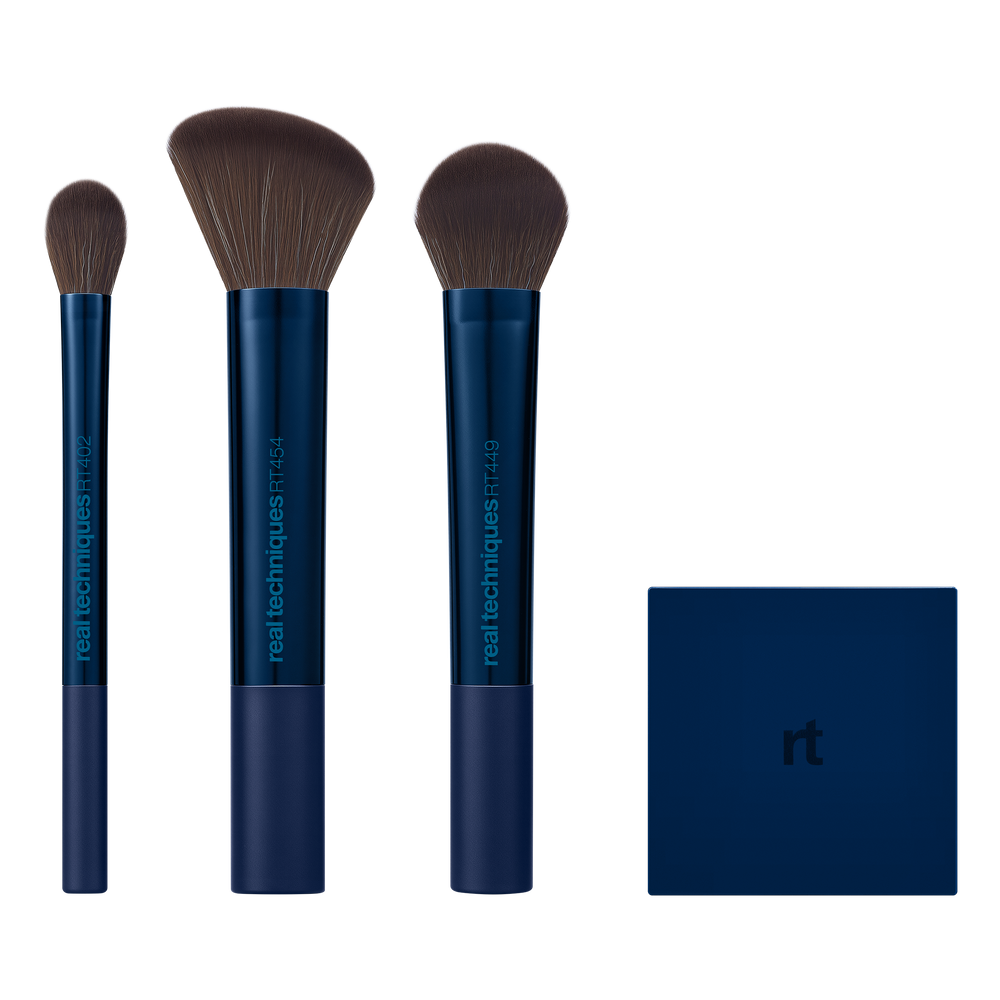 Blush & Glow Brush Trio & Mirror