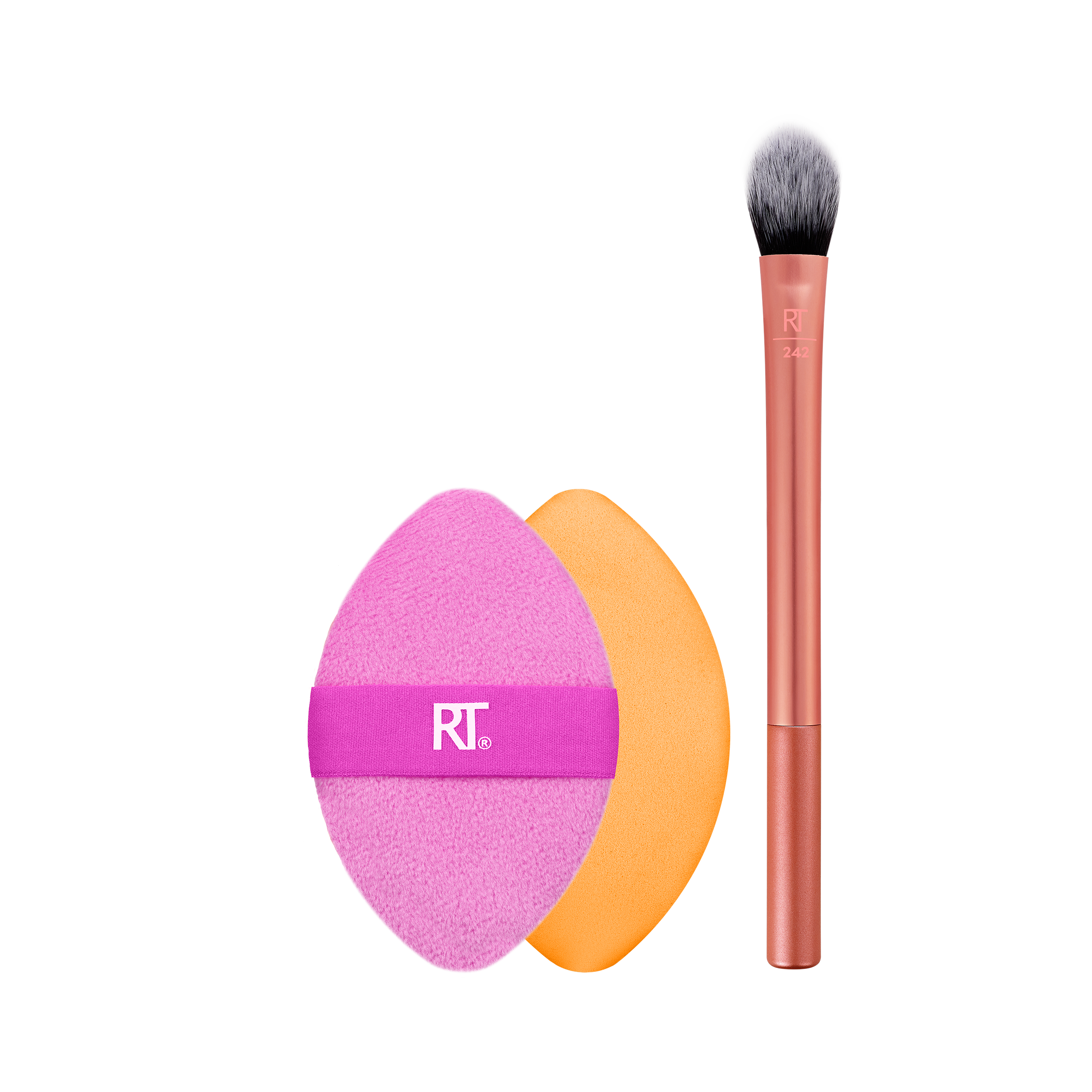 2er-Set Foundation & Concealer Pinsel – Doppelkopf-Makeup-Pinsel Für Natürlichen Look, 19 Cm Lang