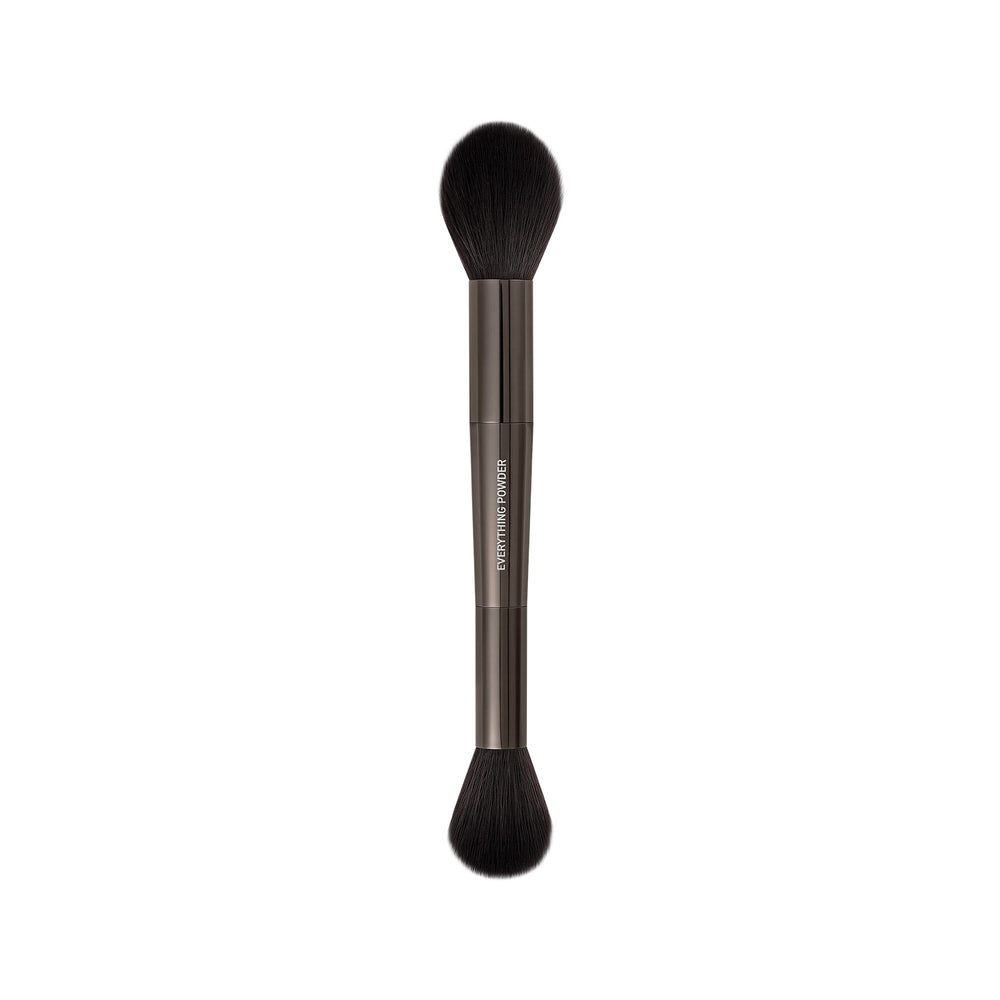 Kelli Anne Everything powder brush with black bristles and slim gray handle