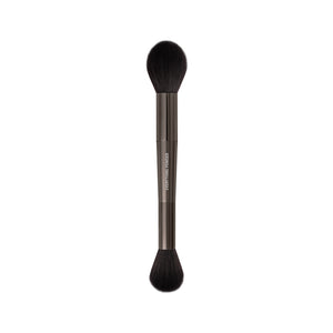 Kelli Anne Everything powder brush with black bristles and slim gray handle