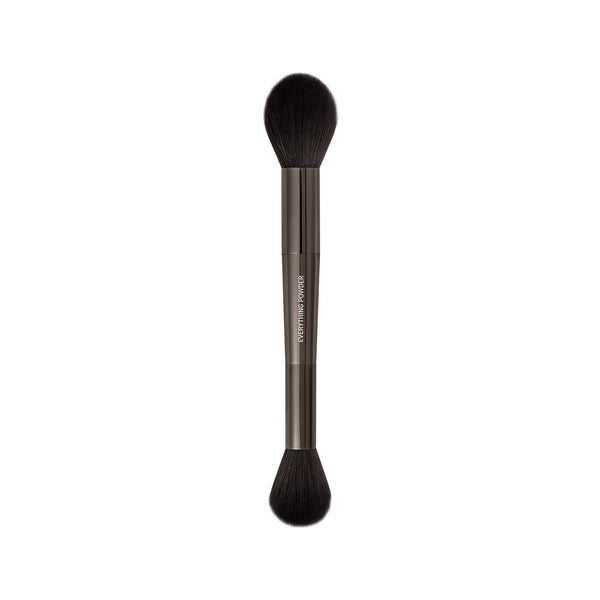 Kelli Anne Everything powder brush with black bristles and slim gray handle
