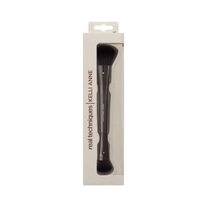Kelli Anne makeup brush packaged in a retail box with a clear window.