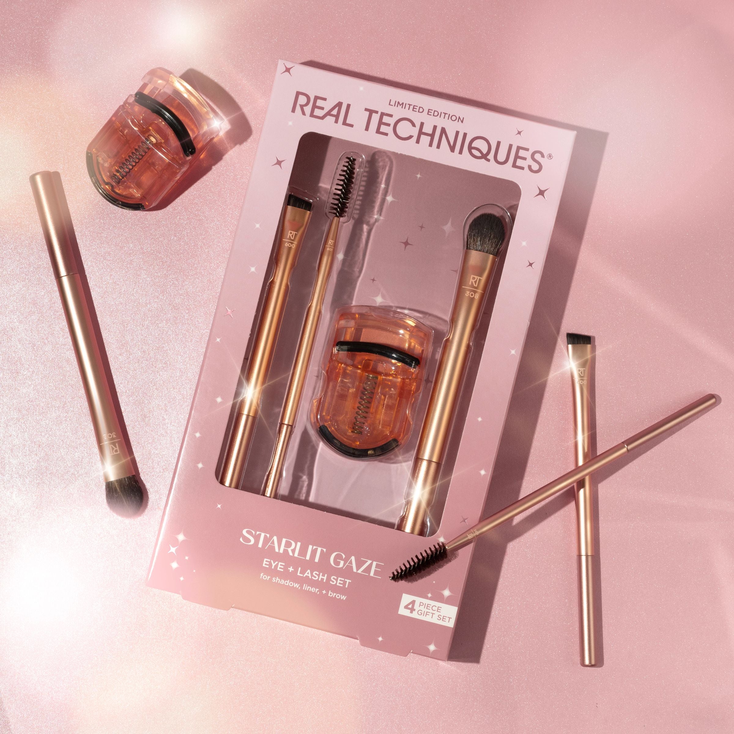 【新品】Beautiful Skin ４点セット Real Techniques Starlit Gaze Eye + Lash 4 Piece Holiday Gift Set