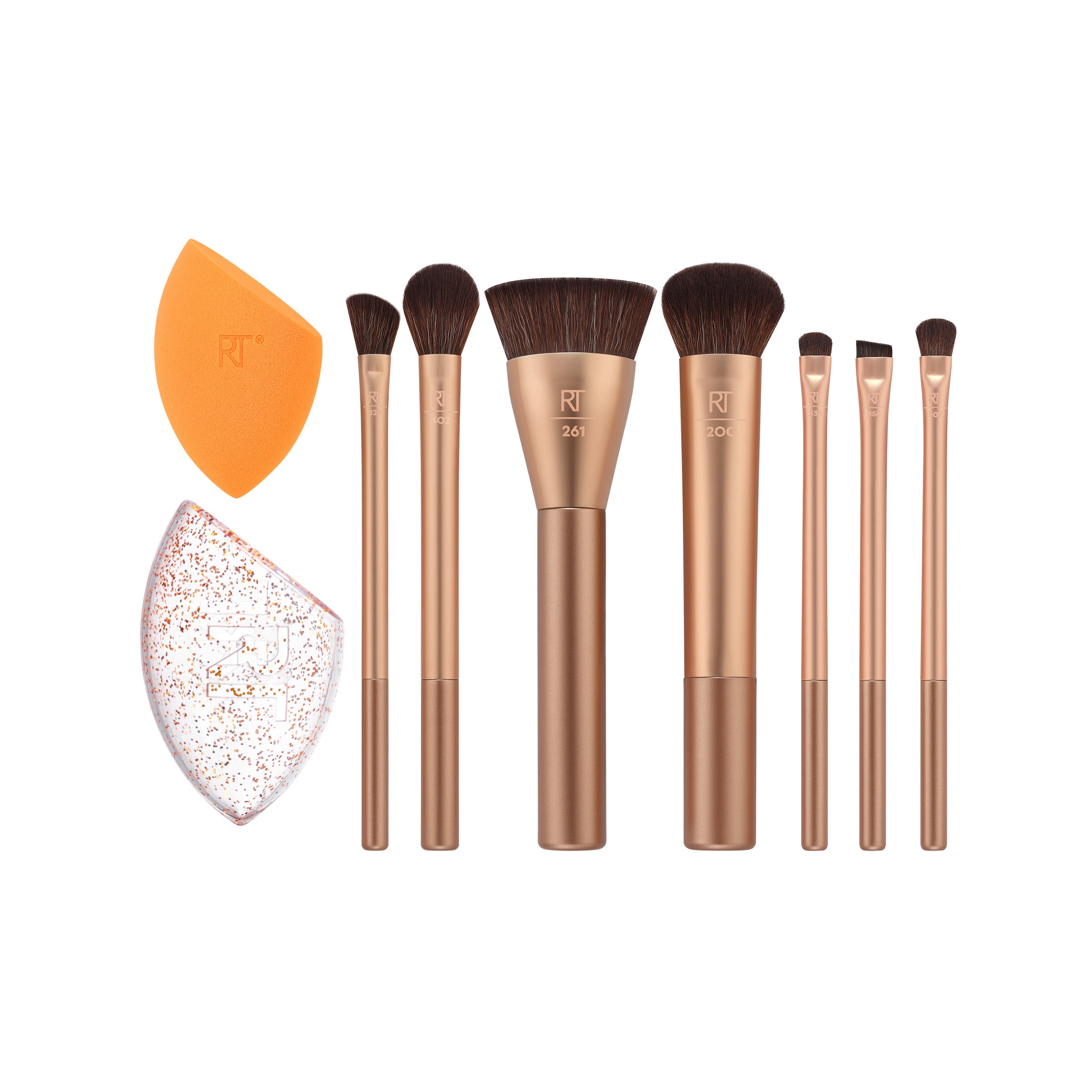 Real techniques brushes and sponge factory set