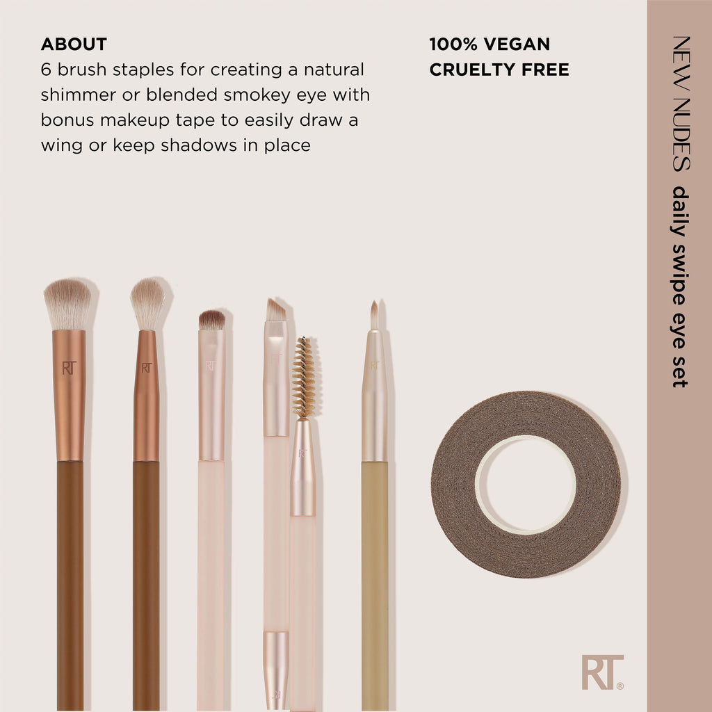 Real Techniques - NEW NUDES EYE SET 5 BRUSHES 7CT
