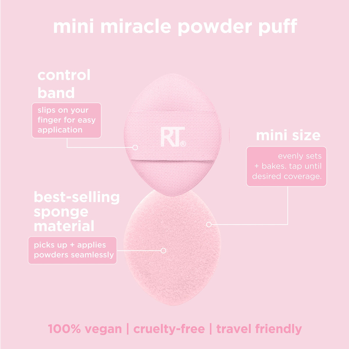 Real Techniques Mini Miracle Powder Puff Trio, For Setting & Baking ...