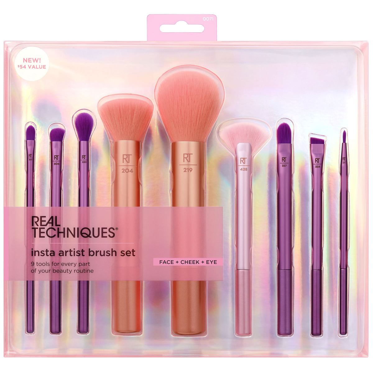 Real Techniques Insta Artist Brush Kit, Face, Cheek & Eye Brush Set ...