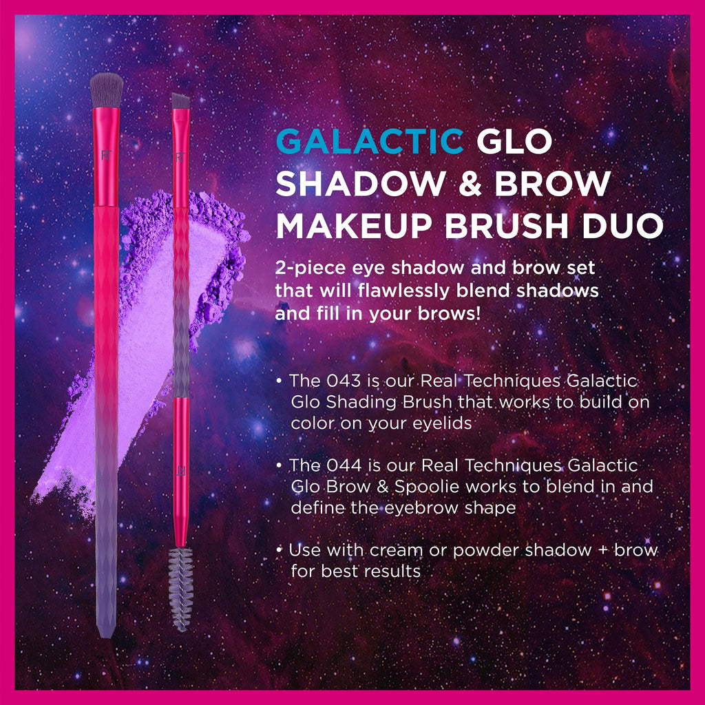 Galactic Glo Shadow & Brow Makeup Brush Duo